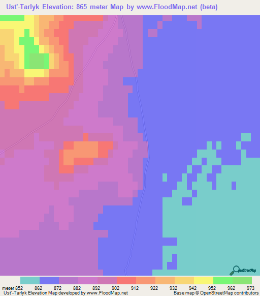 Ust'-Tarlyk,Russia Elevation Map