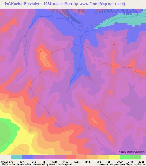 Ust'-Kucha,Russia Elevation Map