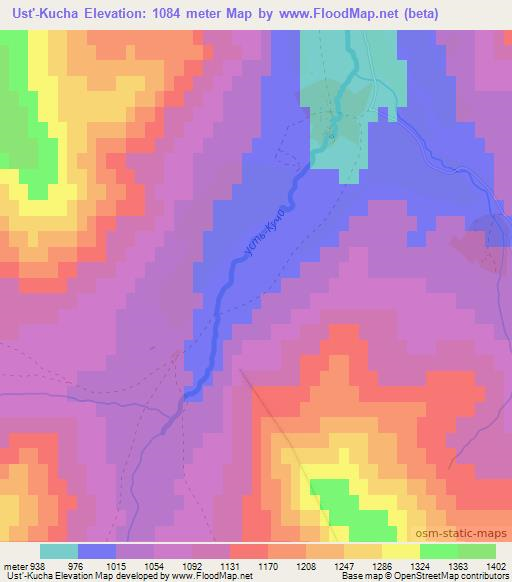 Ust'-Kucha,Russia Elevation Map