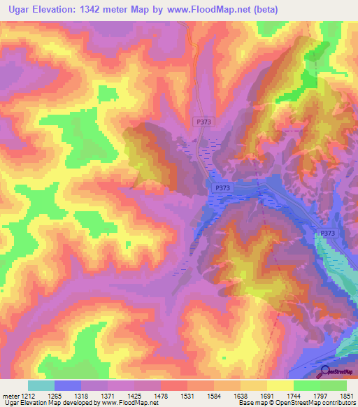 Ugar,Russia Elevation Map