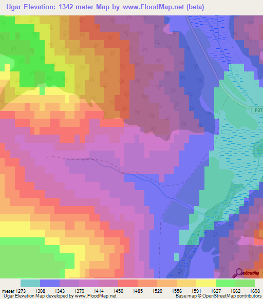 Ugar,Russia Elevation Map