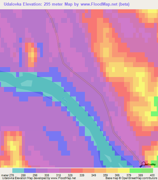 Udalovka,Russia Elevation Map