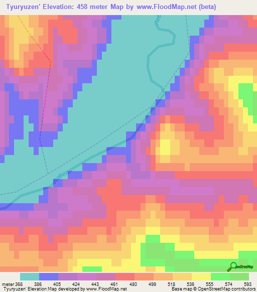 Tyuryuzen',Russia Elevation Map