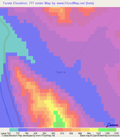 Turata,Russia Elevation Map