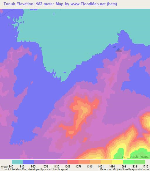 Tunuk,Russia Elevation Map