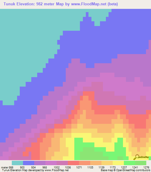 Tunuk,Russia Elevation Map