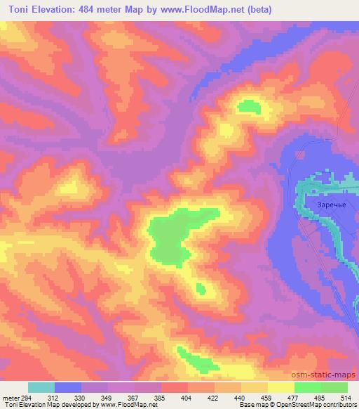 Toni,Russia Elevation Map