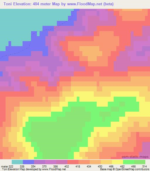 Toni,Russia Elevation Map