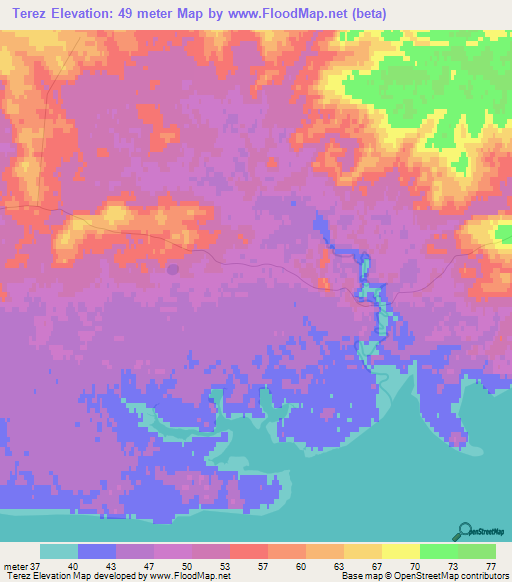 Terez,Russia Elevation Map