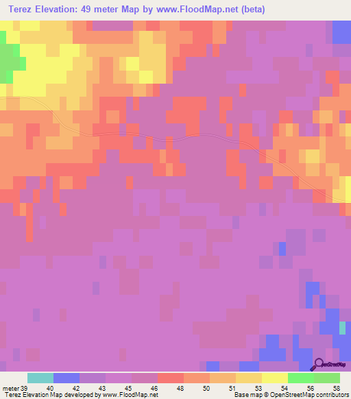 Terez,Russia Elevation Map