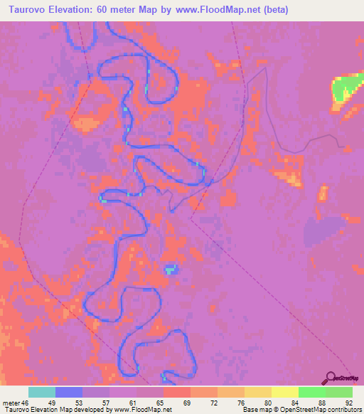 Taurovo,Russia Elevation Map