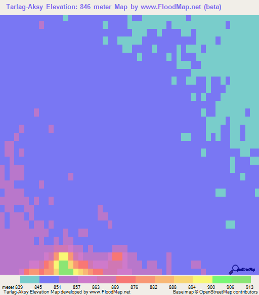 Tarlag-Aksy,Russia Elevation Map