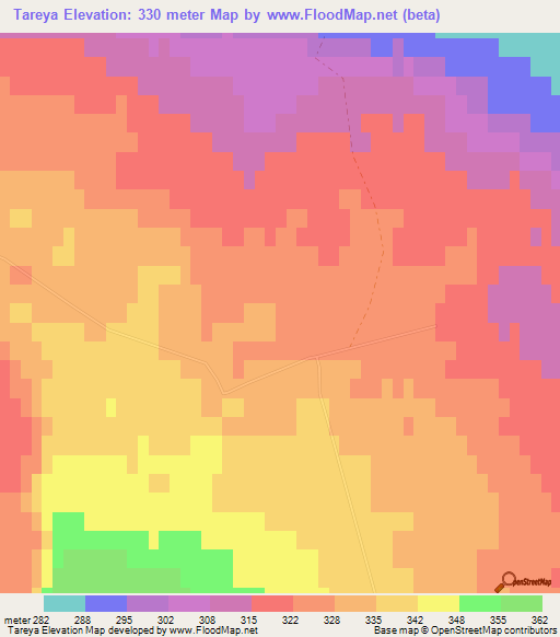 Tareya,Russia Elevation Map