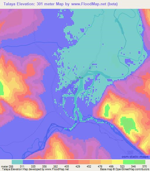 Talaya,Russia Elevation Map