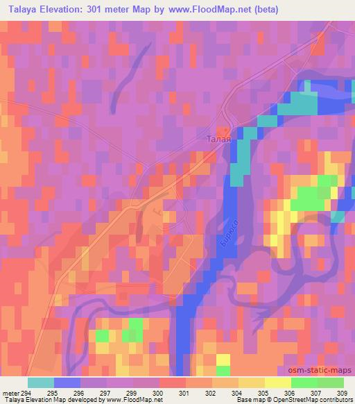 Talaya,Russia Elevation Map