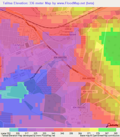 Talitsa,Russia Elevation Map