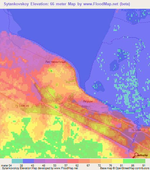 Sytankovskoy,Russia Elevation Map