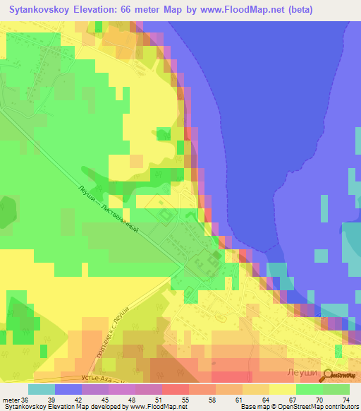 Sytankovskoy,Russia Elevation Map