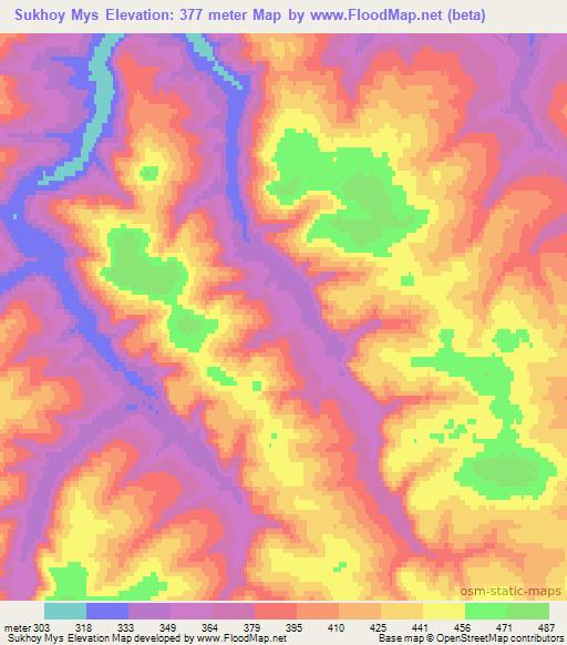 Sukhoy Mys,Russia Elevation Map