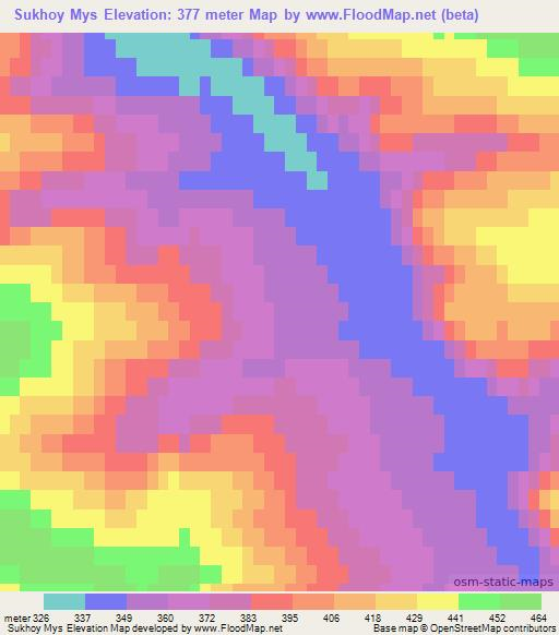 Sukhoy Mys,Russia Elevation Map