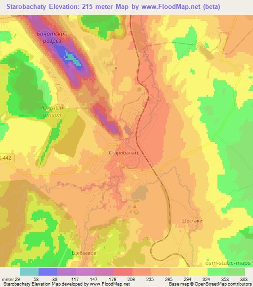 Starobachaty,Russia Elevation Map