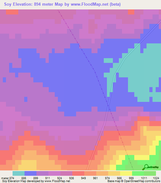 Soy,Russia Elevation Map