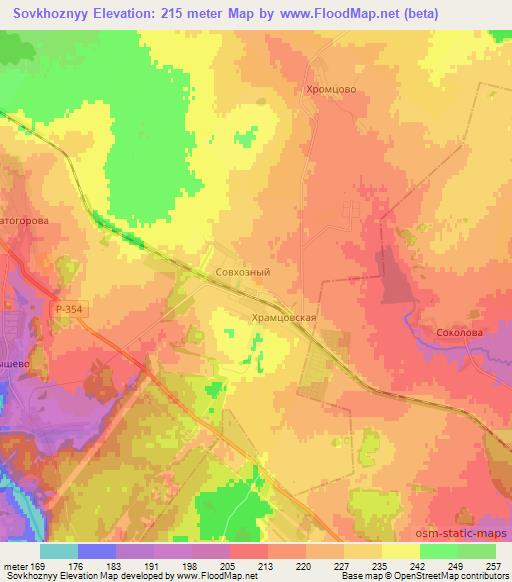 Sovkhoznyy,Russia Elevation Map