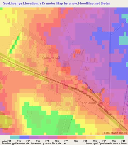 Sovkhoznyy,Russia Elevation Map
