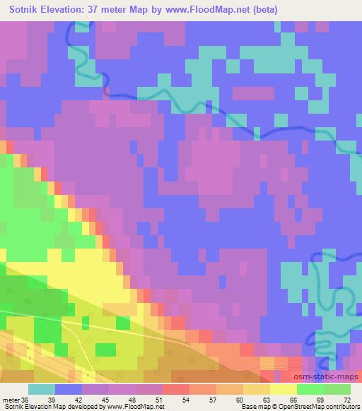 Sotnik,Russia Elevation Map