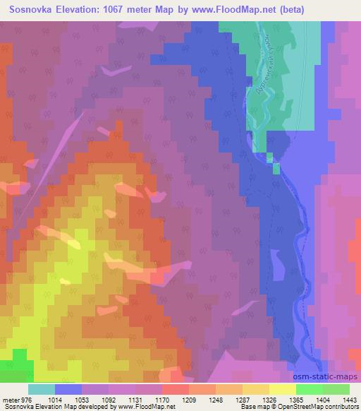 Sosnovka,Russia Elevation Map