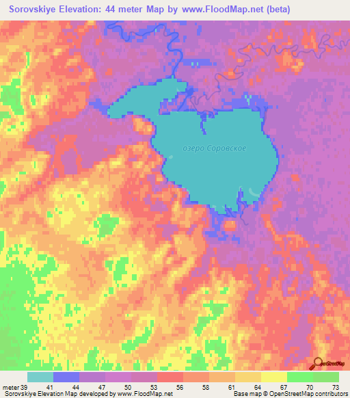 Sorovskiye,Russia Elevation Map