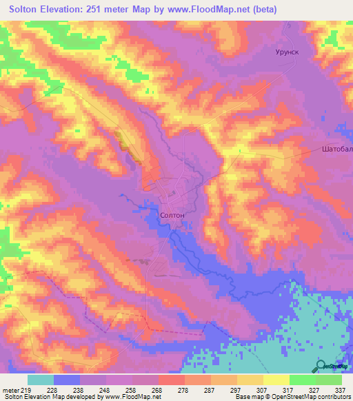 Solton,Russia Elevation Map