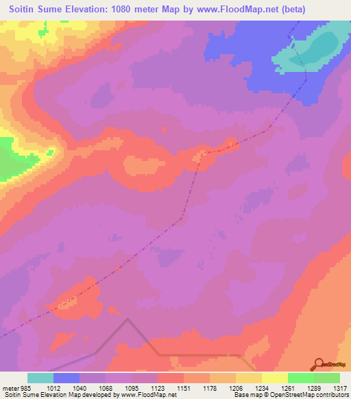 Soitin Sume,Russia Elevation Map