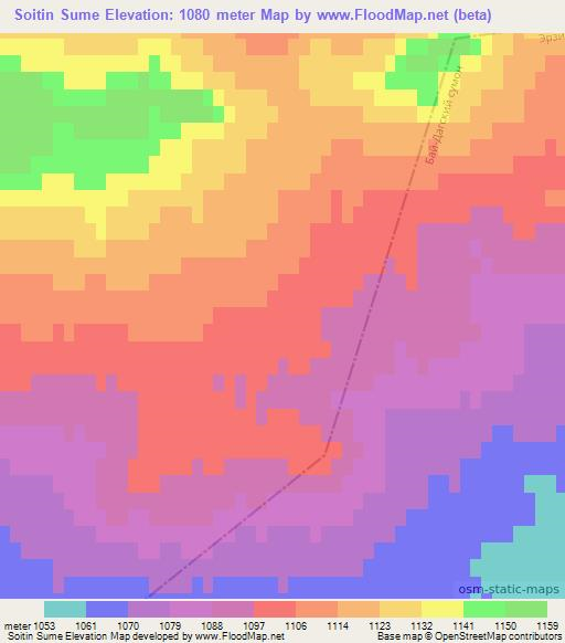 Soitin Sume,Russia Elevation Map