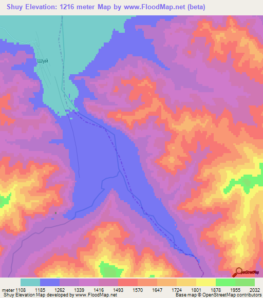 Shuy,Russia Elevation Map