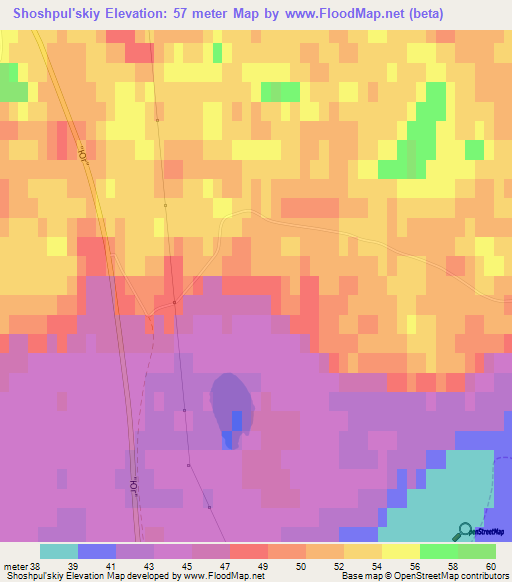 Shoshpul'skiy,Russia Elevation Map