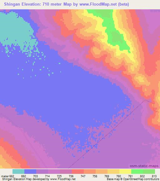 Shingan,Russia Elevation Map