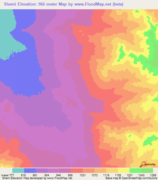 Shemi,Russia Elevation Map