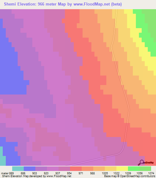 Shemi,Russia Elevation Map