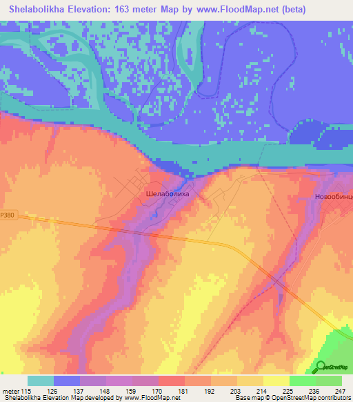 Shelabolikha,Russia Elevation Map