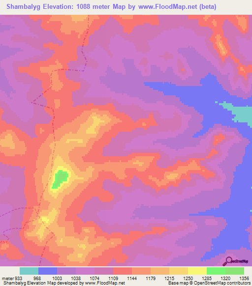 Shambalyg,Russia Elevation Map