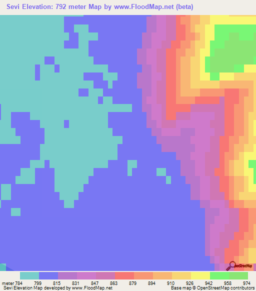 Sevi,Russia Elevation Map