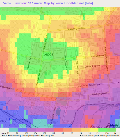 Serov,Russia Elevation Map