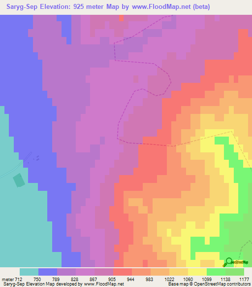 Saryg-Sep,Russia Elevation Map