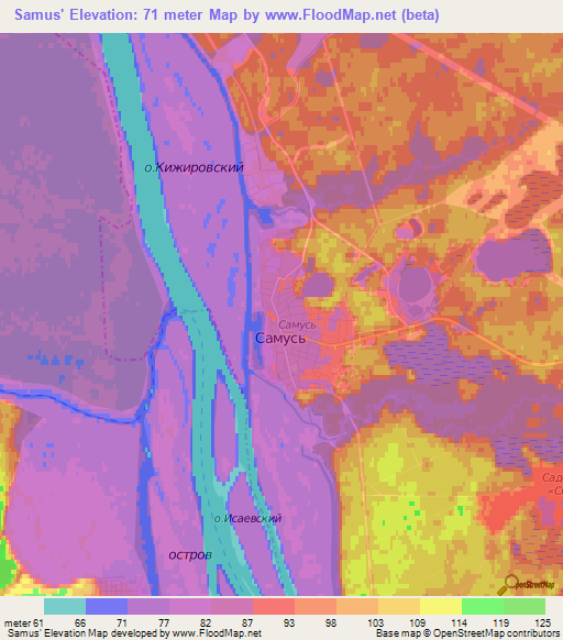 Samus',Russia Elevation Map