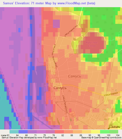 Samus',Russia Elevation Map