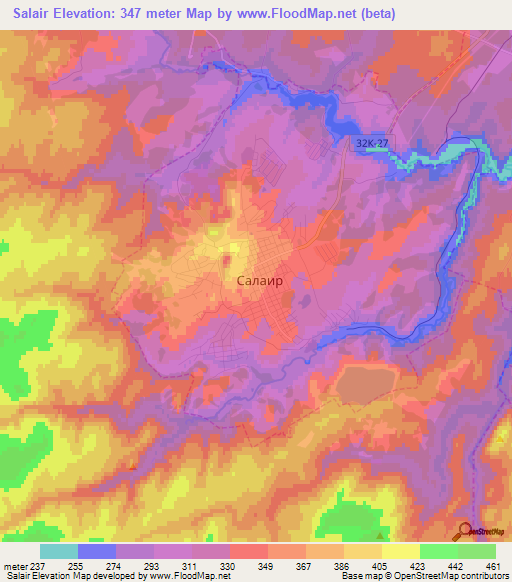 Salair,Russia Elevation Map