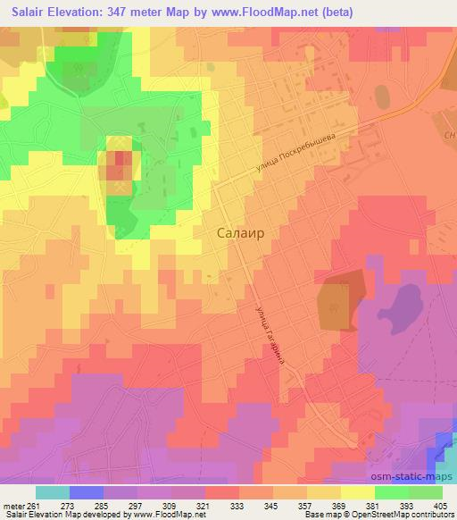 Salair,Russia Elevation Map