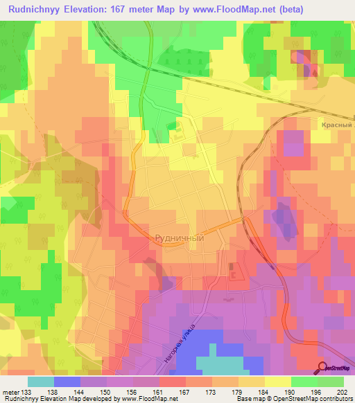 Rudnichnyy,Russia Elevation Map