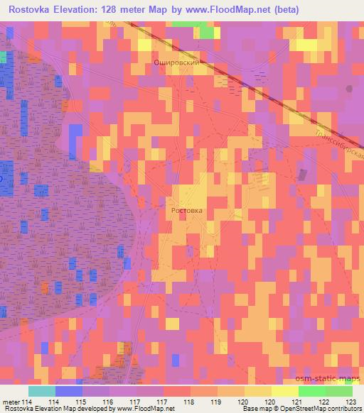 Rostovka,Russia Elevation Map